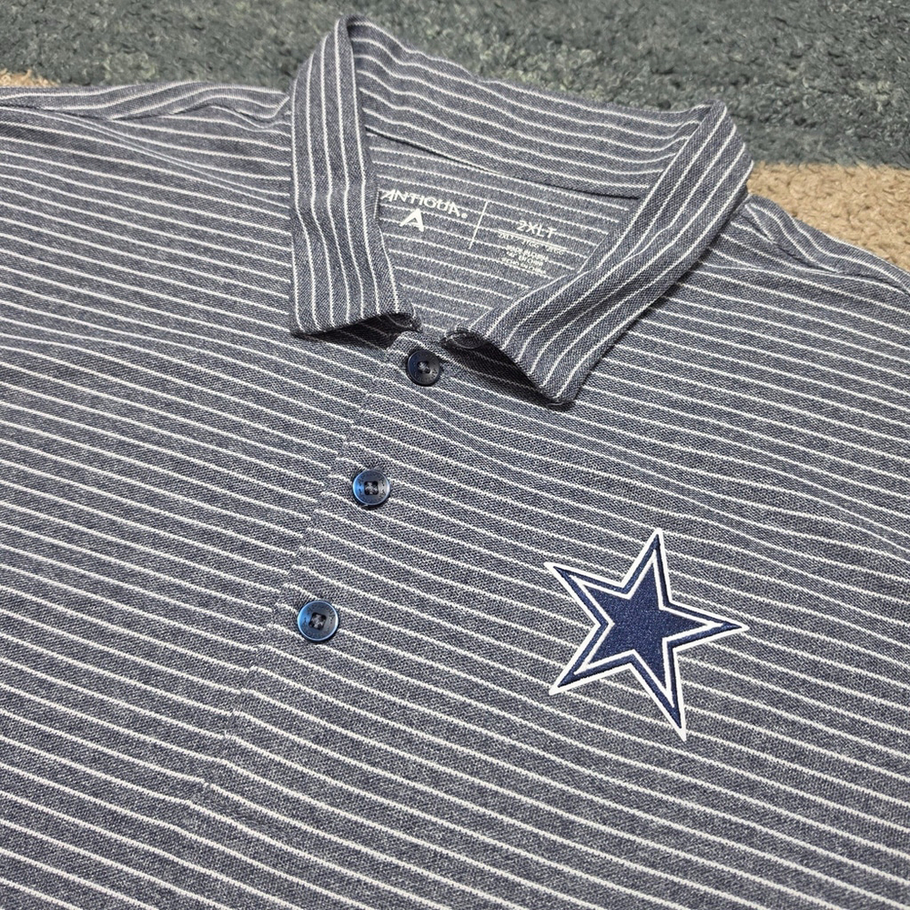 Dallas Cowboys Antigua Polo Shirt Men’s 2XLT NFL Blue Performance Fan